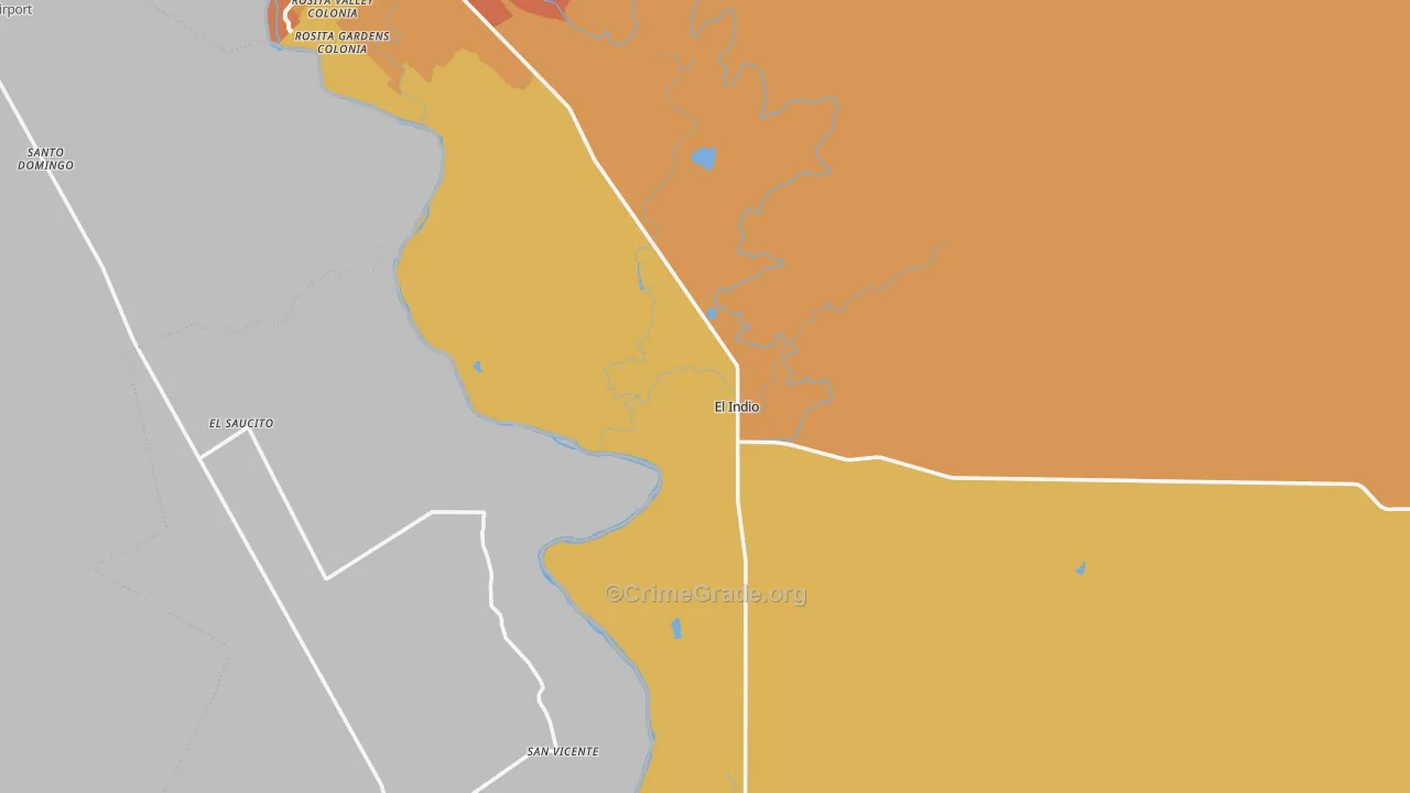 El Indio, TX Map of Vandalism Rates