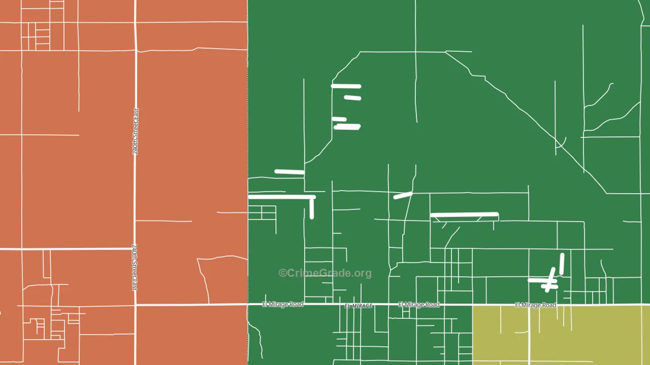 El Mirage, CA Map of Vandalism Rates