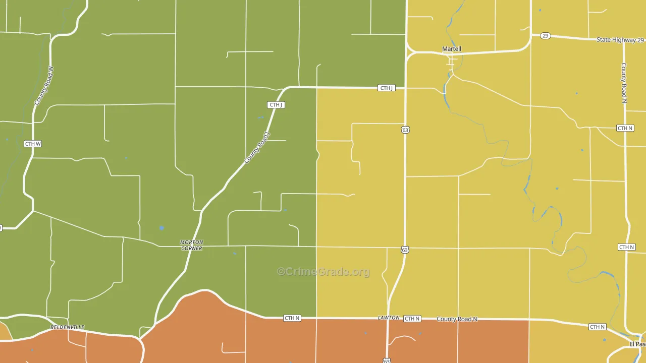 El Paso, WI Map of Vandalism Rates