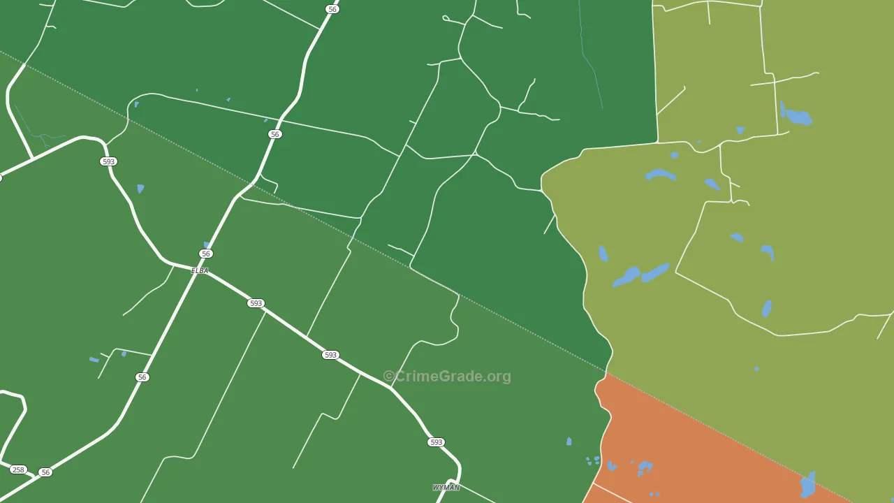 Elba, KY Map of Vandalism Rates