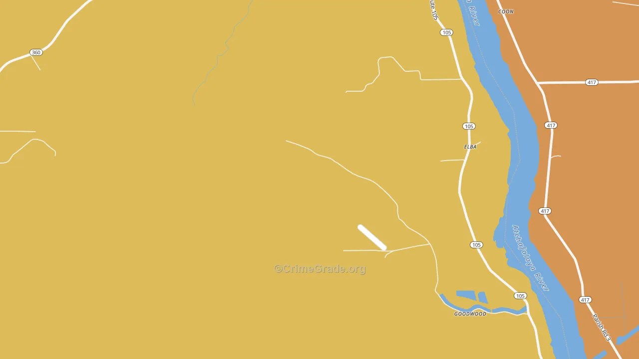 Elba, LA Map of Vandalism Rates