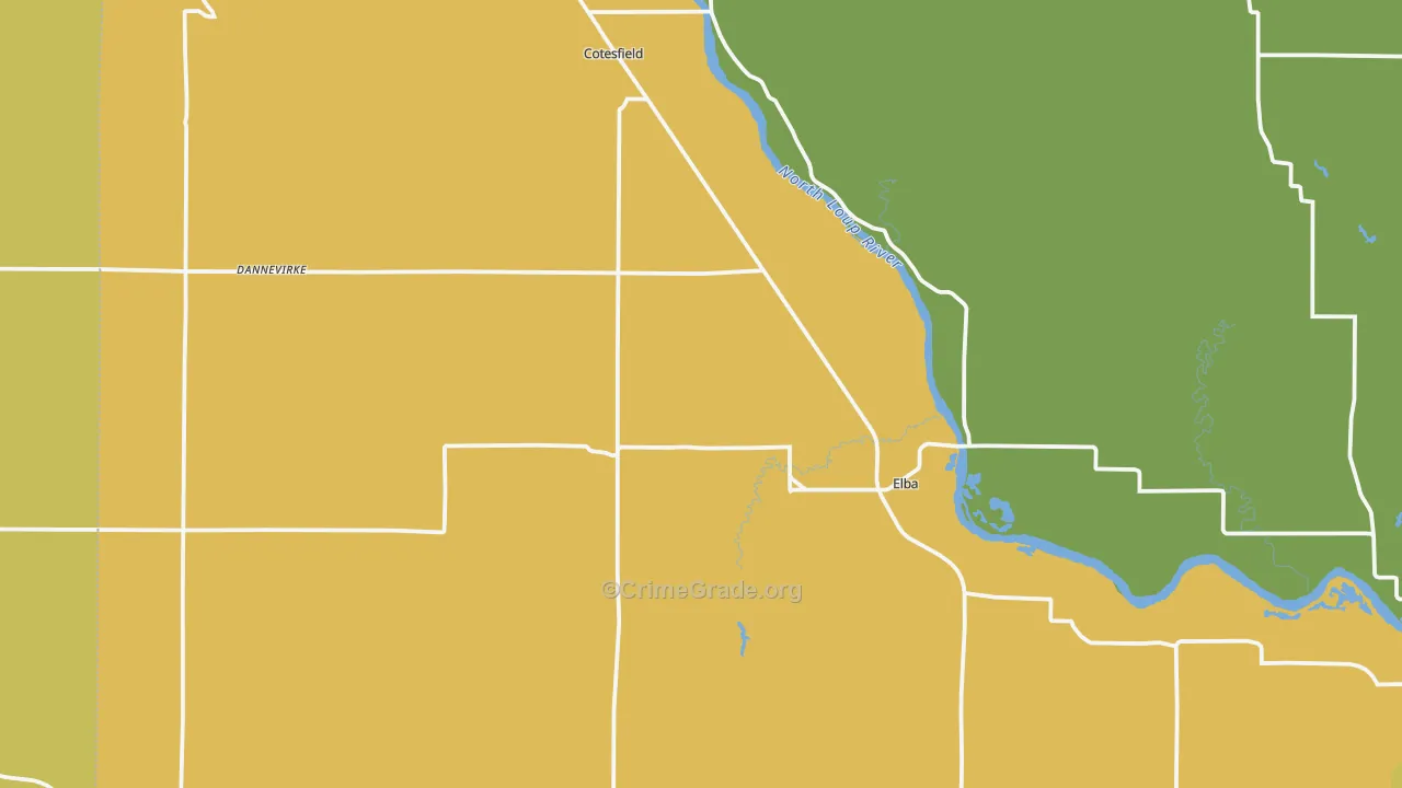 Elba, NE Map of Vandalism Rates