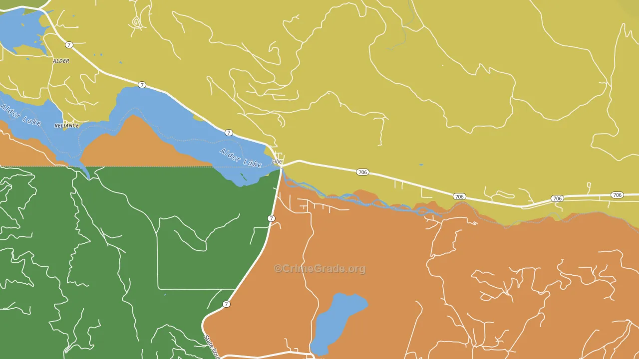 Elbe, WA Map of Vandalism Rates