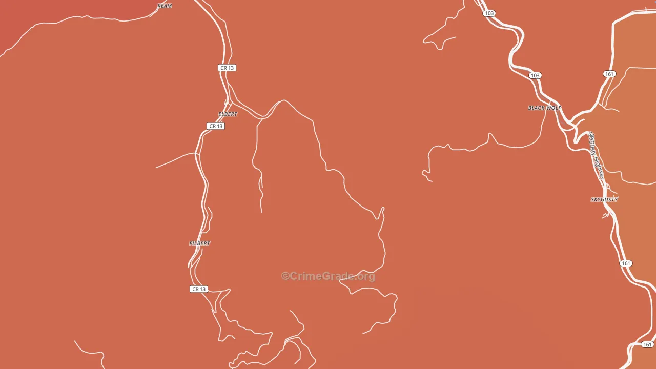 Elbert, WV Map of Vandalism Rates