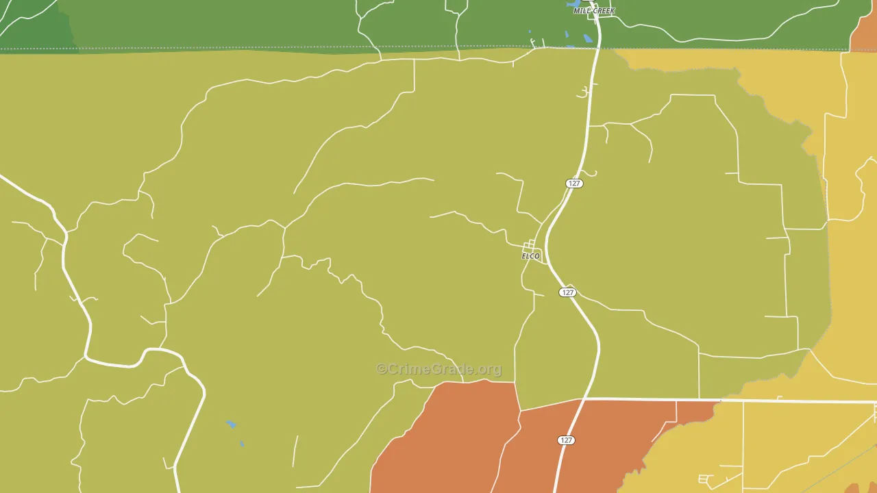 Elco, IL Map of Vandalism Rates