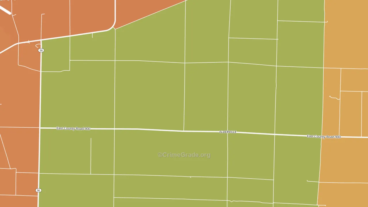 Elderville, IL Map of Vandalism Rates