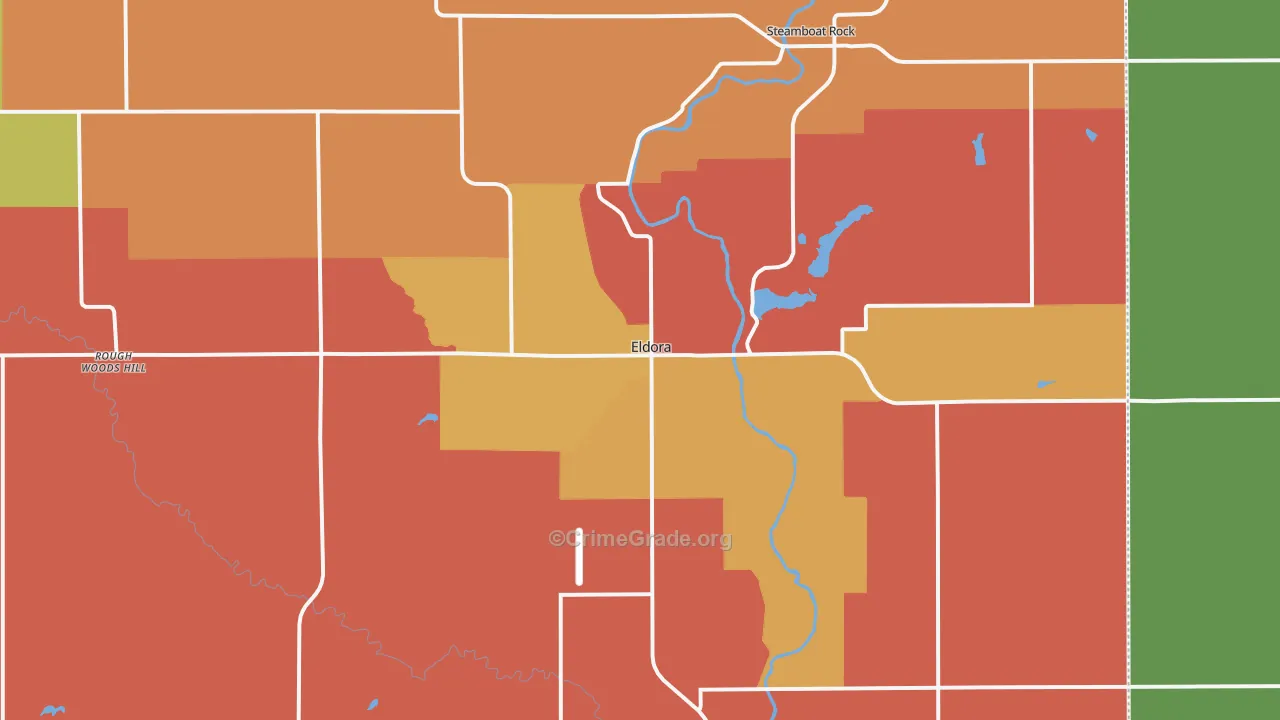 Eldora, IA Map of Vandalism Rates