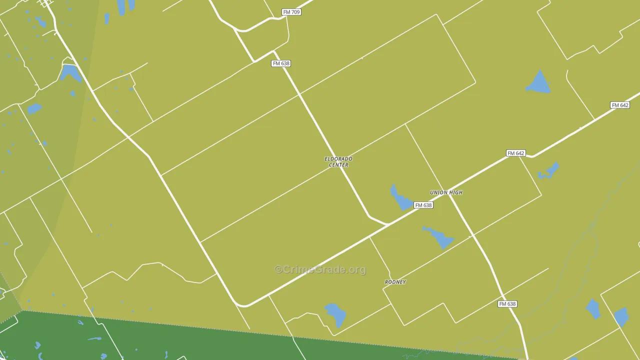 Eldorado Center, TX Map of Vandalism Rates