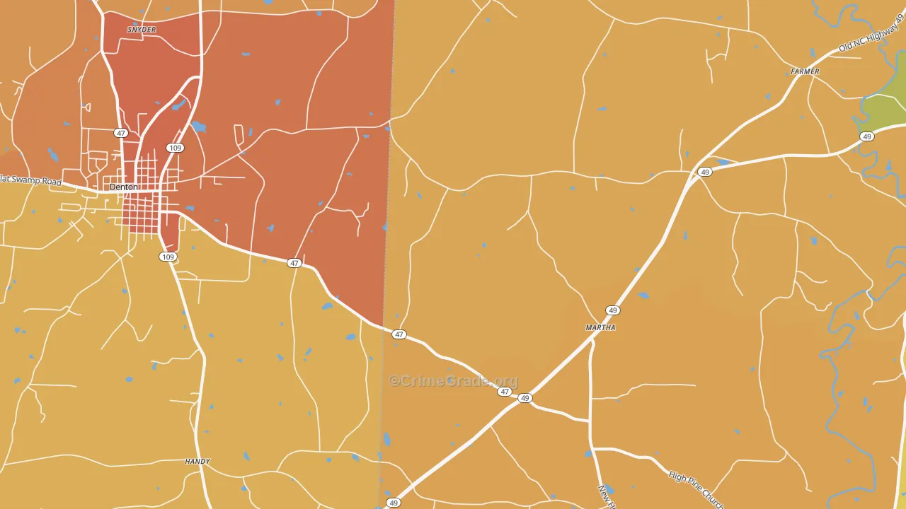 Eldorado, NC Map of Vandalism Rates