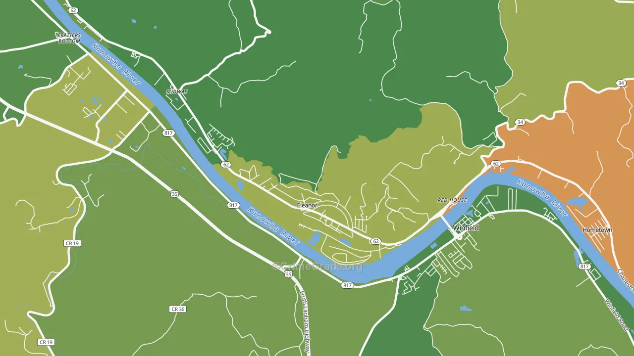 Eleanor, WV Map of Vandalism Rates