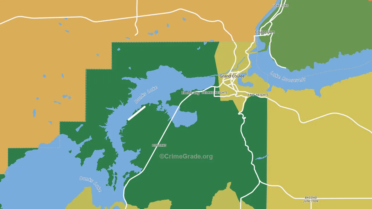 Electric City, WA Map of Vandalism Rates