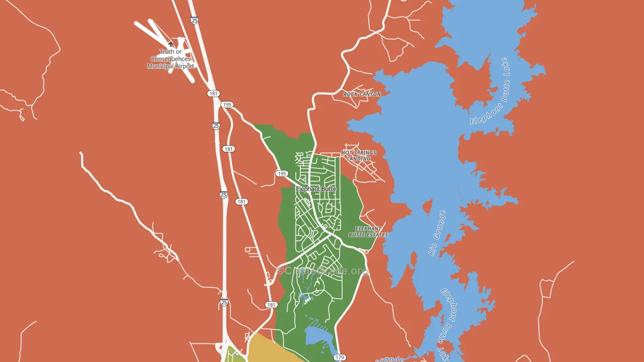 Elephant Butte, NM Map of Vandalism Rates