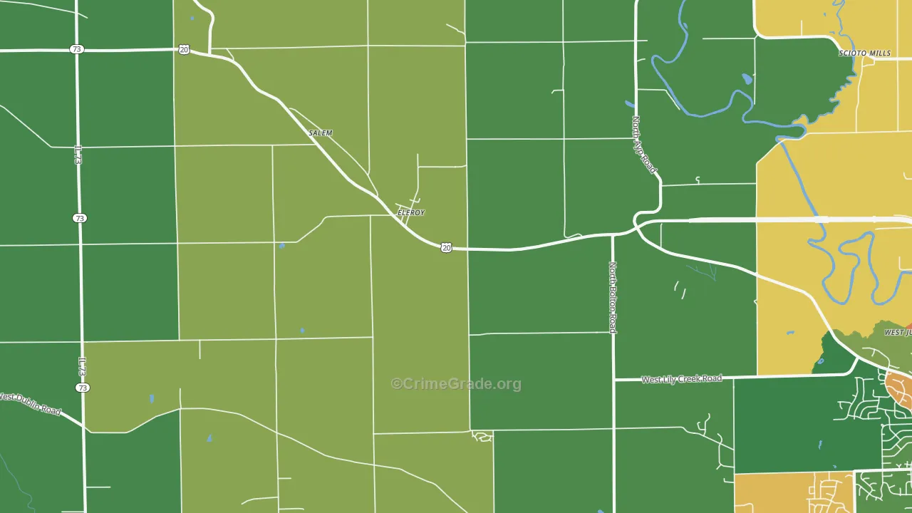 Eleroy, IL Map of Vandalism Rates