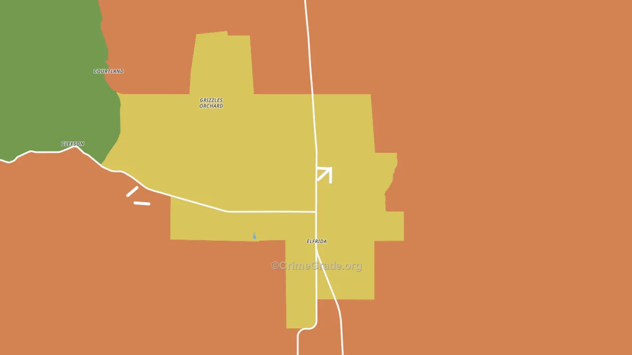 Elfrida, AZ Map of Vandalism Rates
