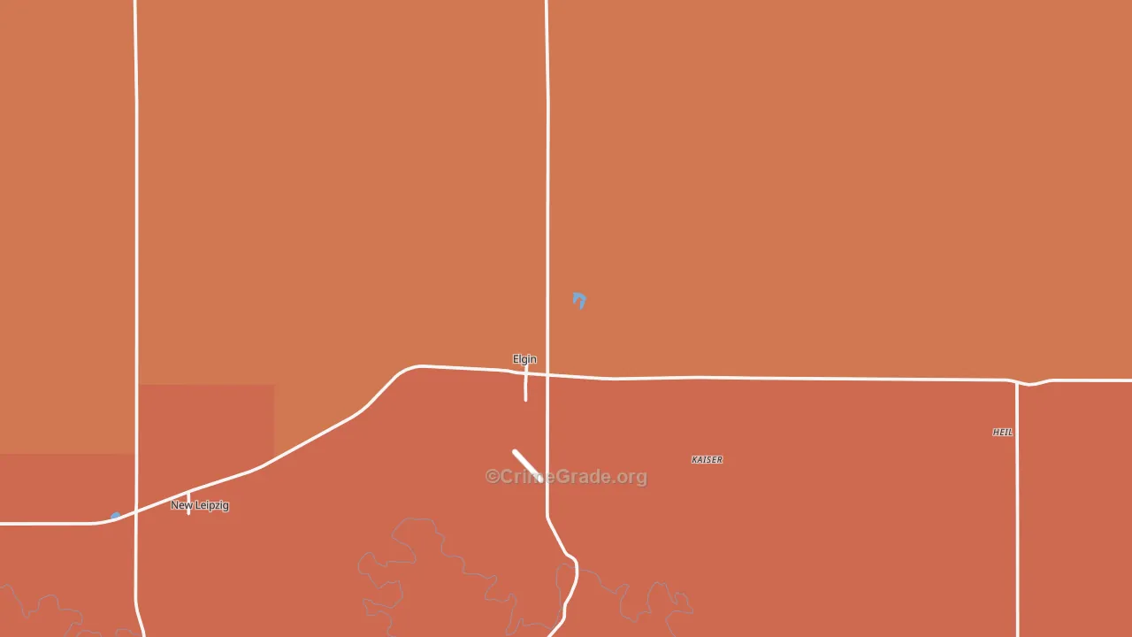 Elgin, ND Map of Vandalism Rates