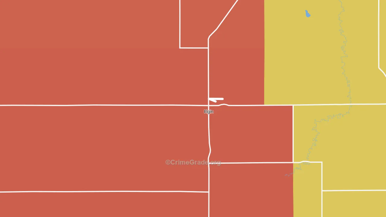 Elgin, NE Map of Vandalism Rates