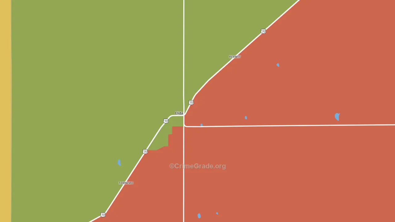 Elida, NM Map of Vandalism Rates