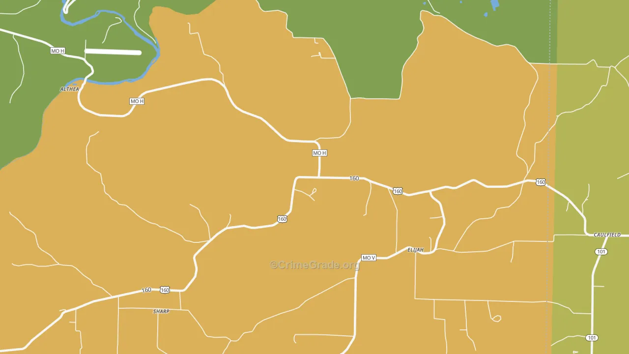 Elijah, MO Map of Vandalism Rates