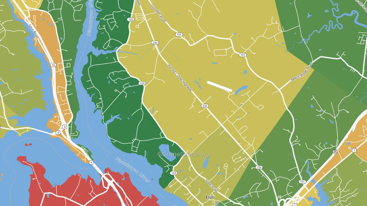 Eliot, ME Map of Vandalism Rates