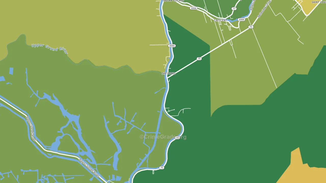 Eliza, LA Map of Vandalism Rates