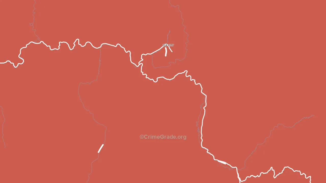 Elk City, ID Map of Vandalism Rates
