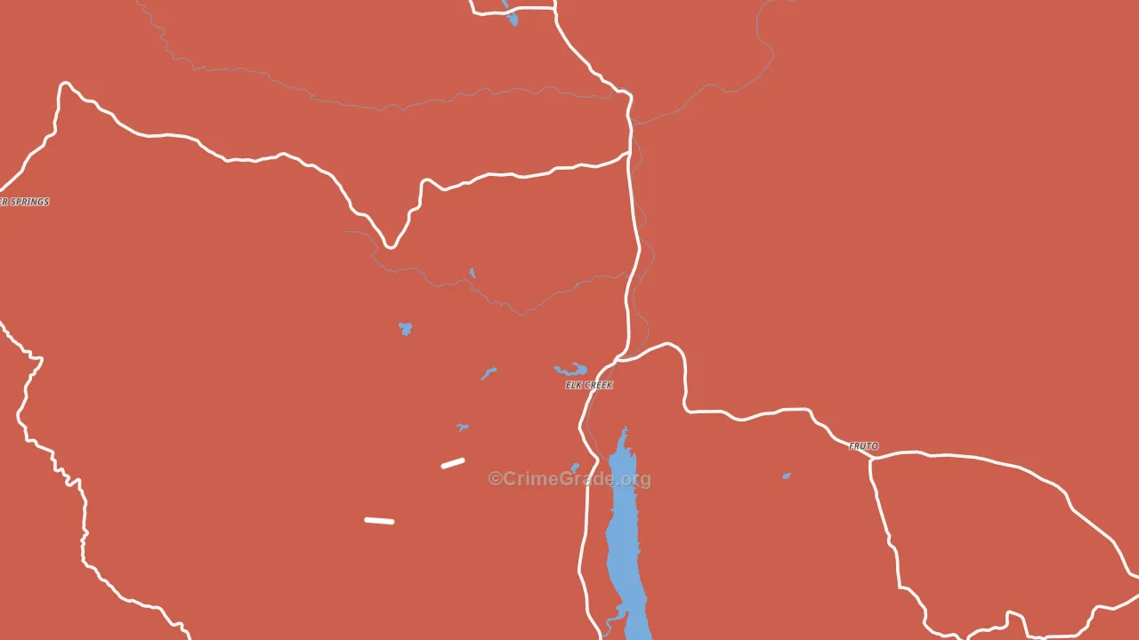 Elk Creek, CA Map of Vandalism Rates