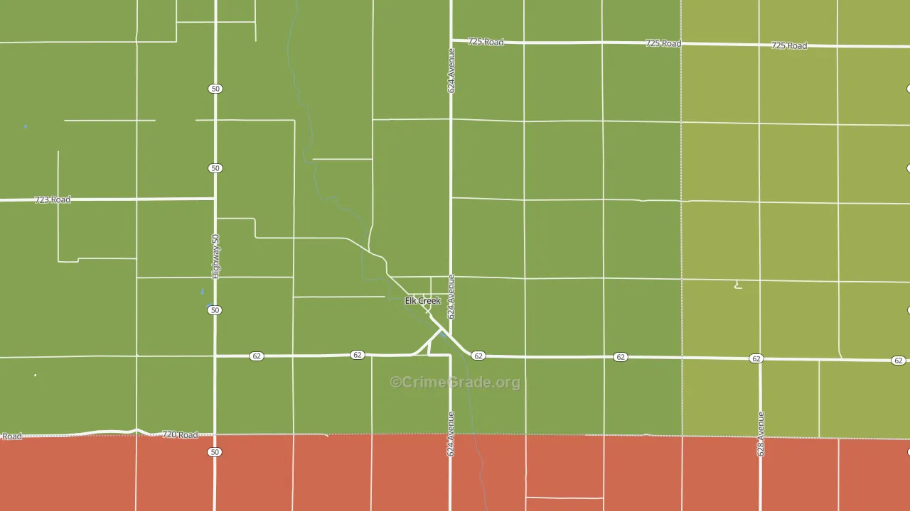 Elk Creek, NE Map of Vandalism Rates