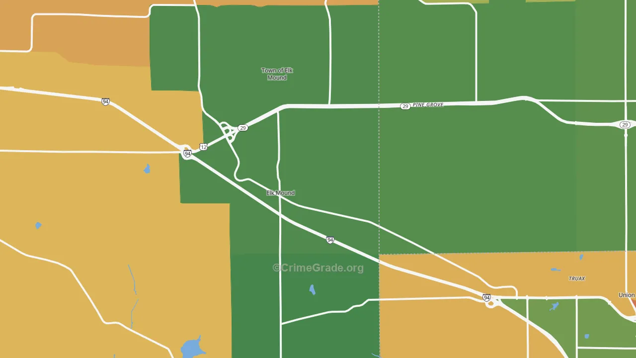Elk Mound, WI Map of Vandalism Rates