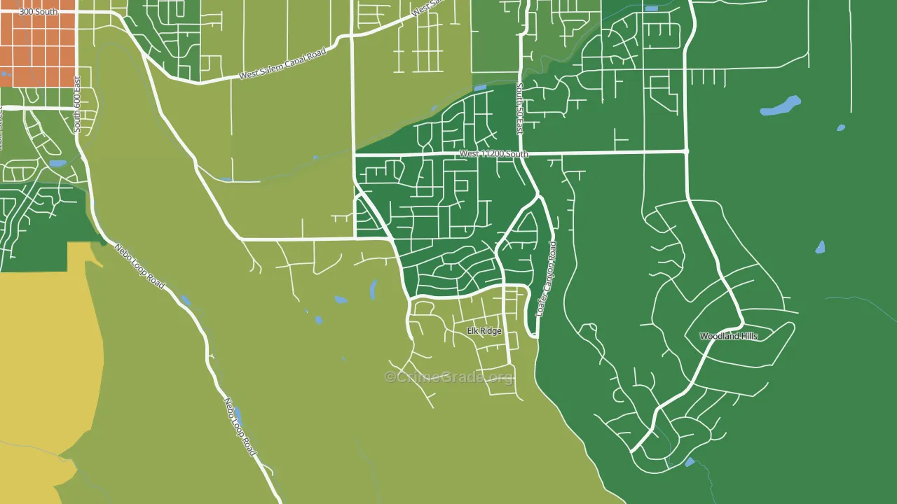 Elk Ridge, UT Map of Vandalism Rates