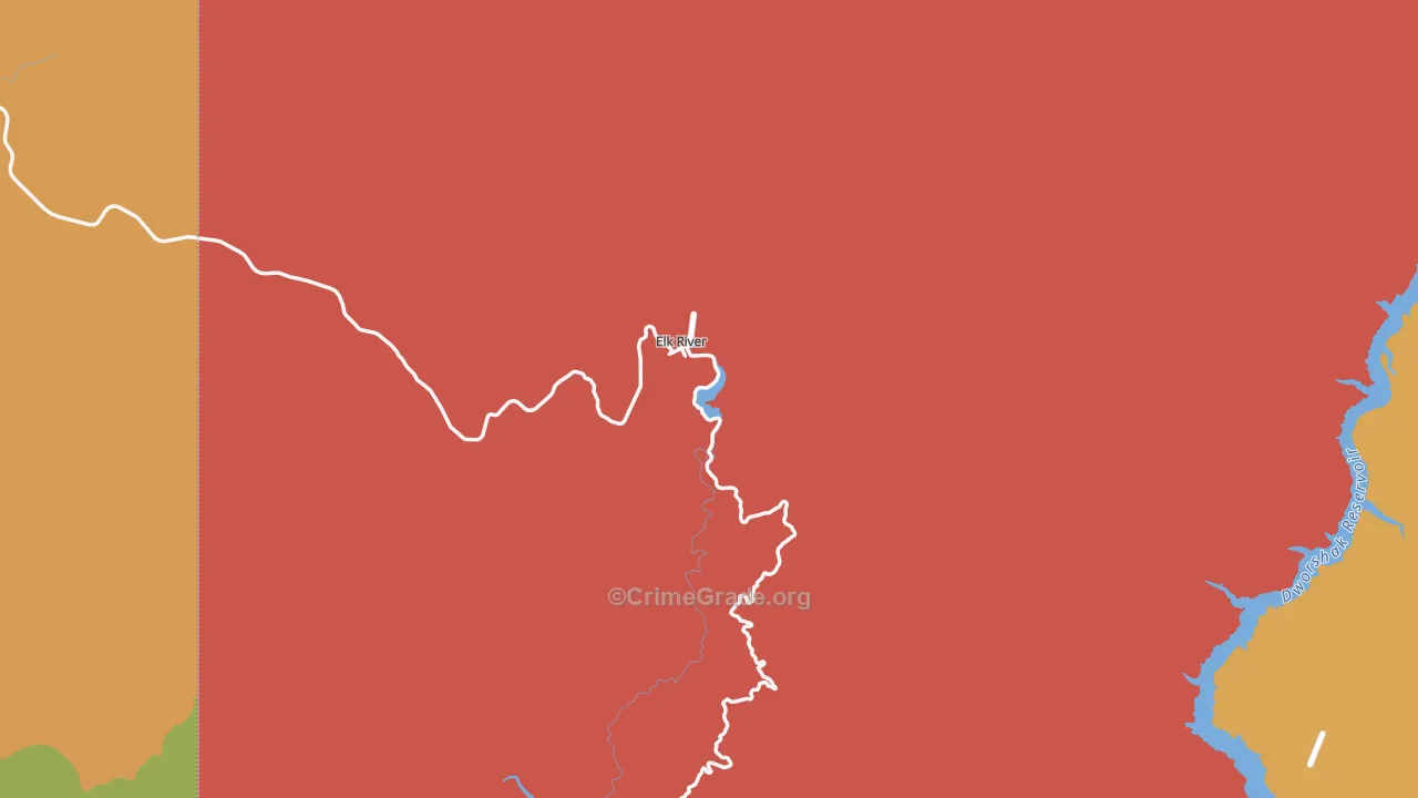 Elk River, ID Map of Vandalism Rates