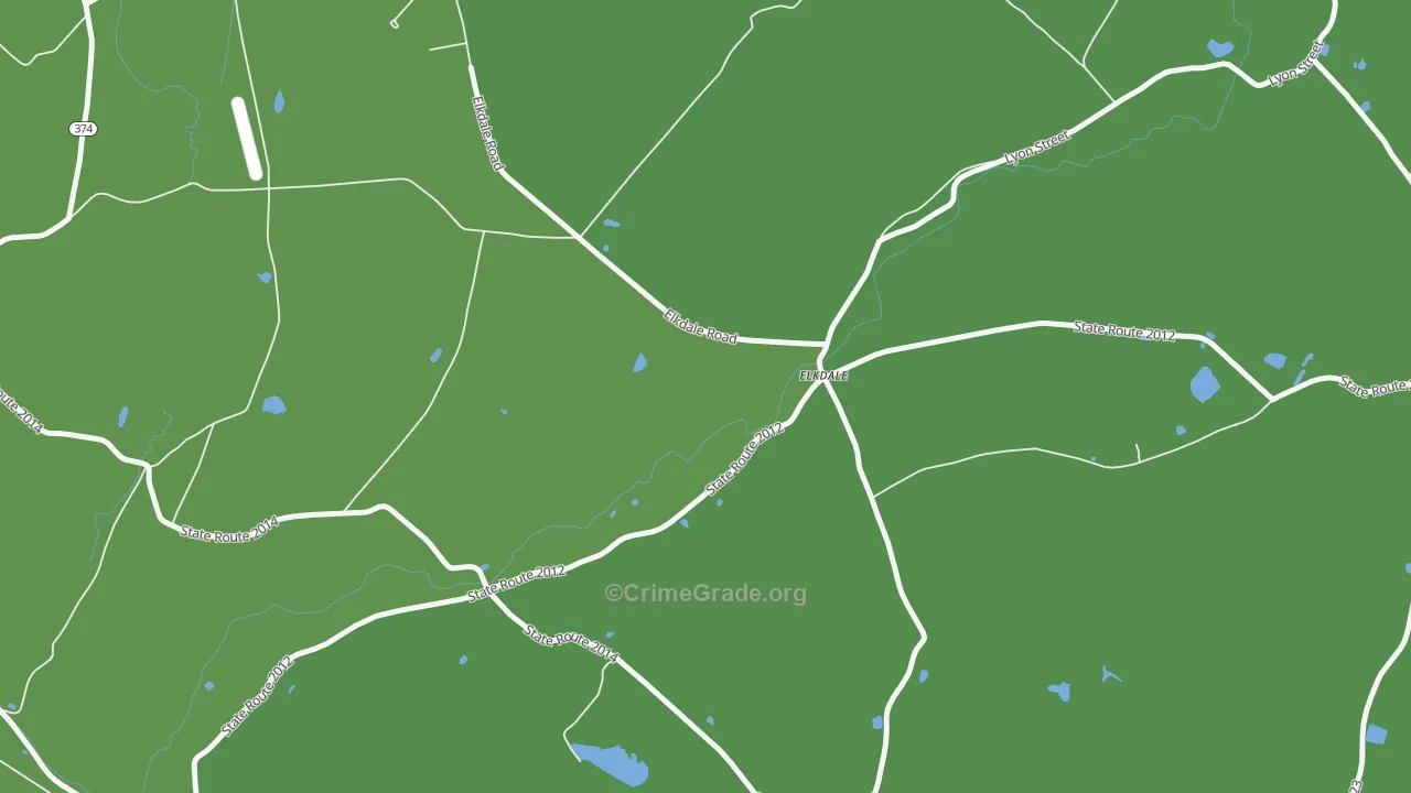Elkdale, PA Map of Vandalism Rates