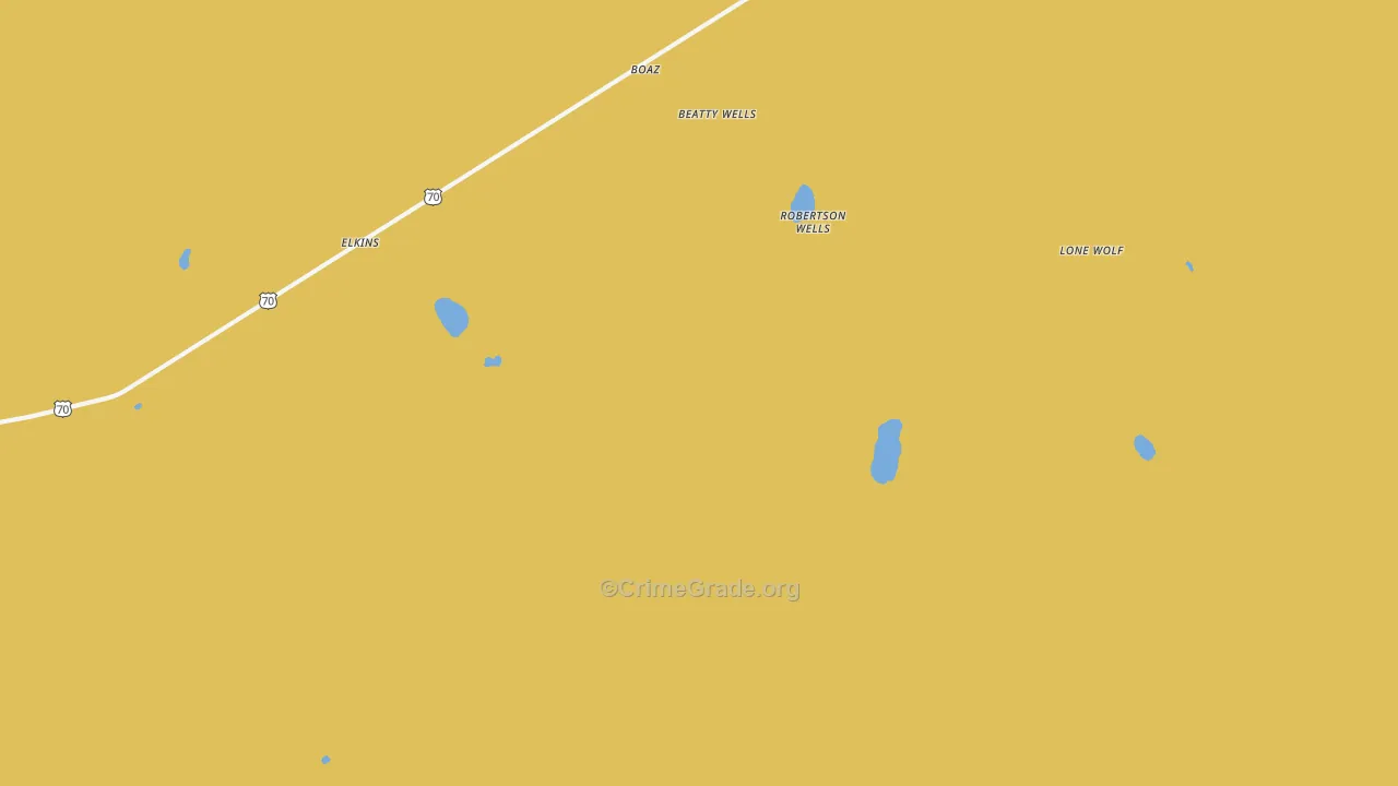 Elkins, NM Map of Vandalism Rates