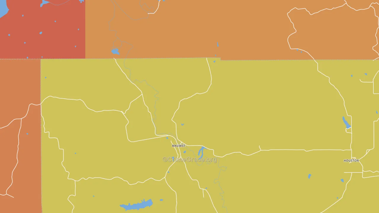 Elkinsville, IN Map of Vandalism Rates