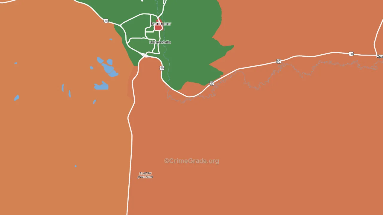Elkol, WY Map of Vandalism Rates