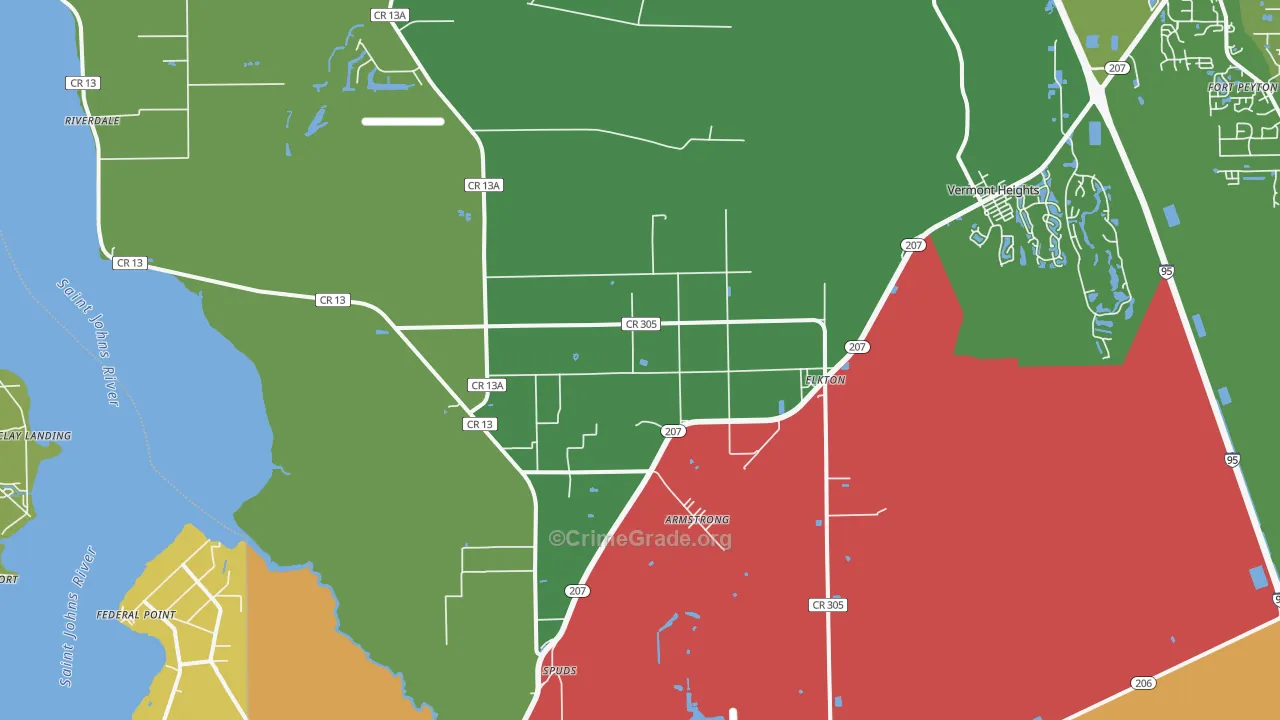 Elkton, FL Map of Vandalism Rates