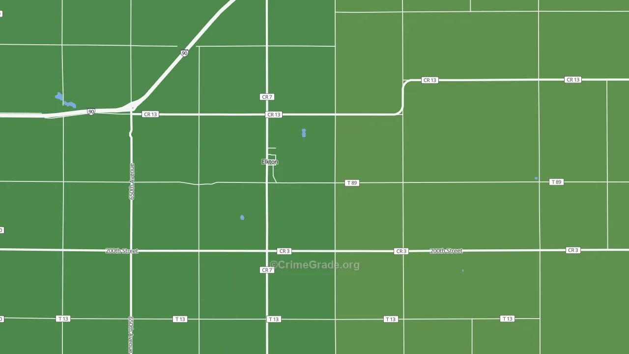 Elkton, MN Map of Vandalism Rates