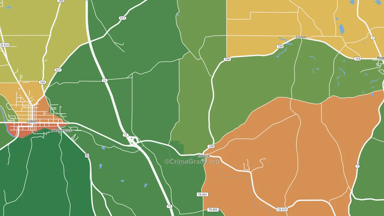 Elkton, OH Map of Vandalism Rates