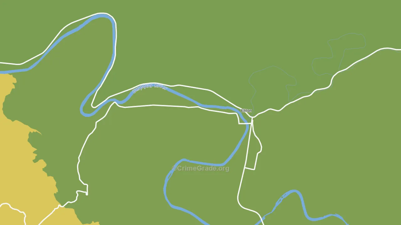 Elkton, OR Map of Vandalism Rates