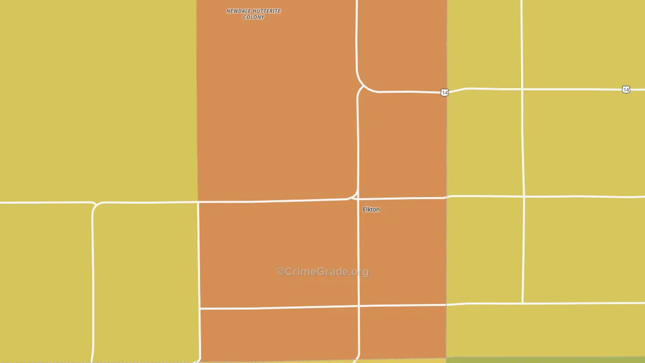 Elkton, SD Map of Vandalism Rates