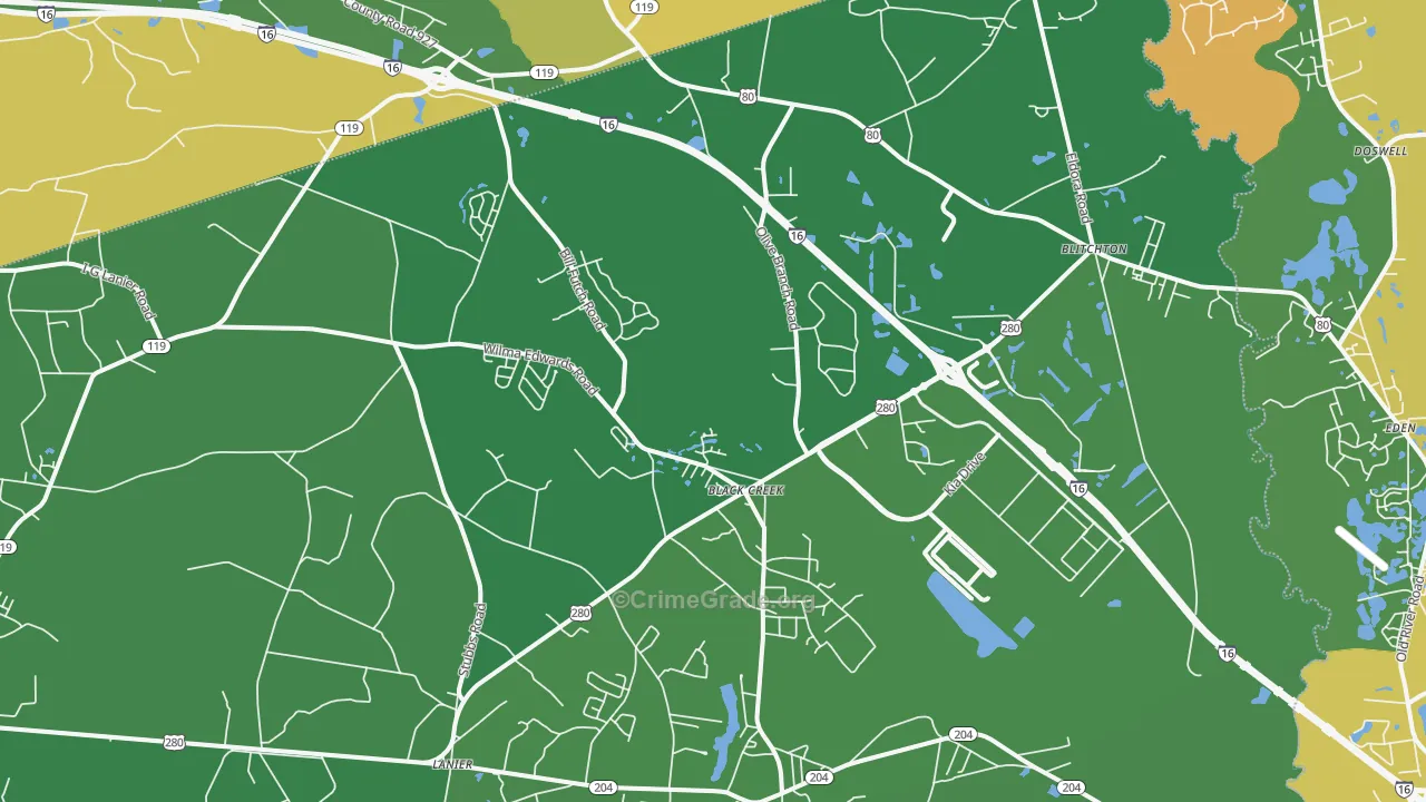 Ellabell, GA Map of Vandalism Rates