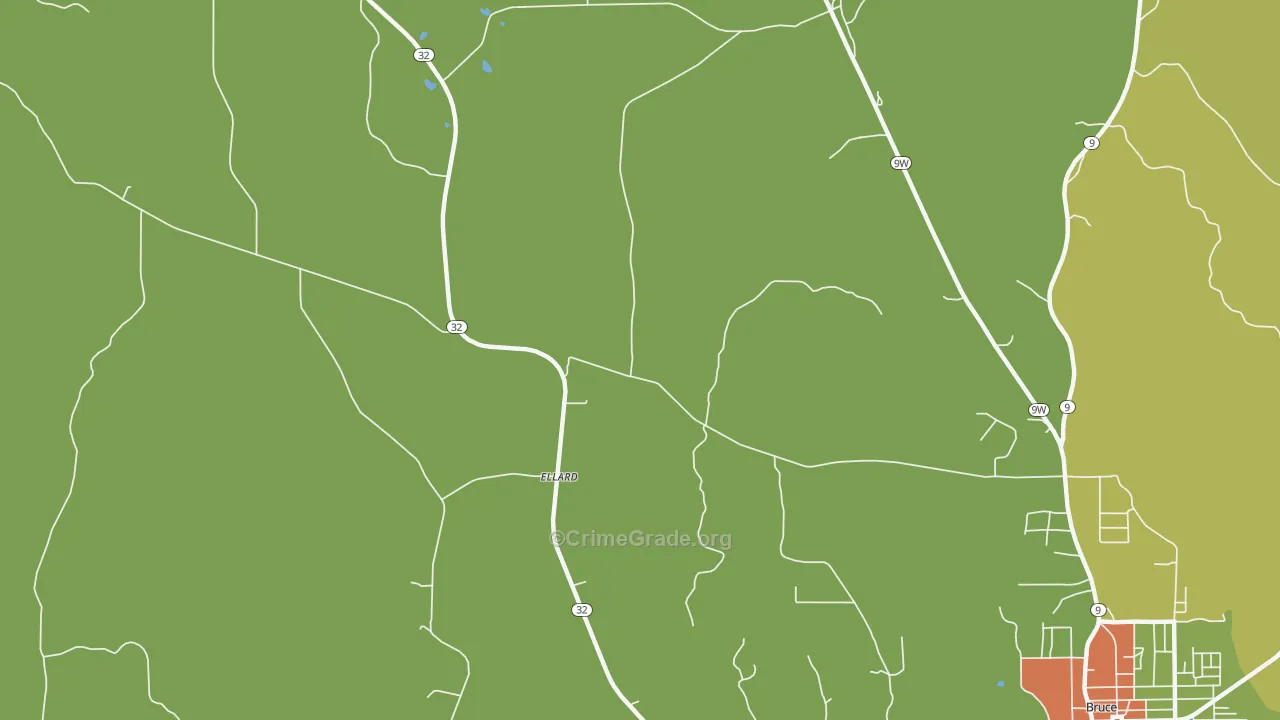 Ellard, MS Map of Vandalism Rates