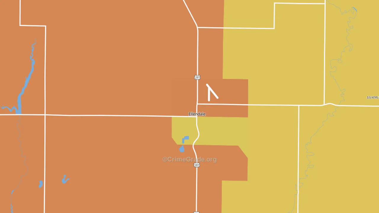 Ellendale, ND Map of Vandalism Rates