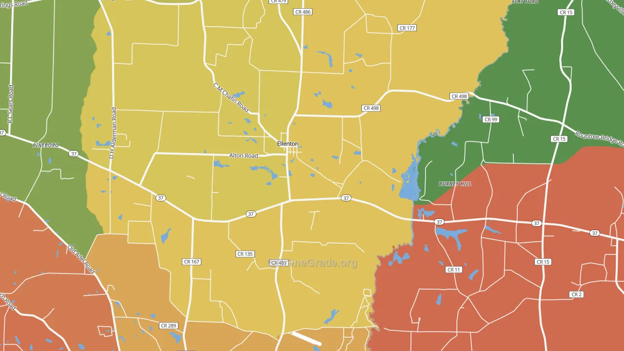 Ellenton, GA Map of Vandalism Rates