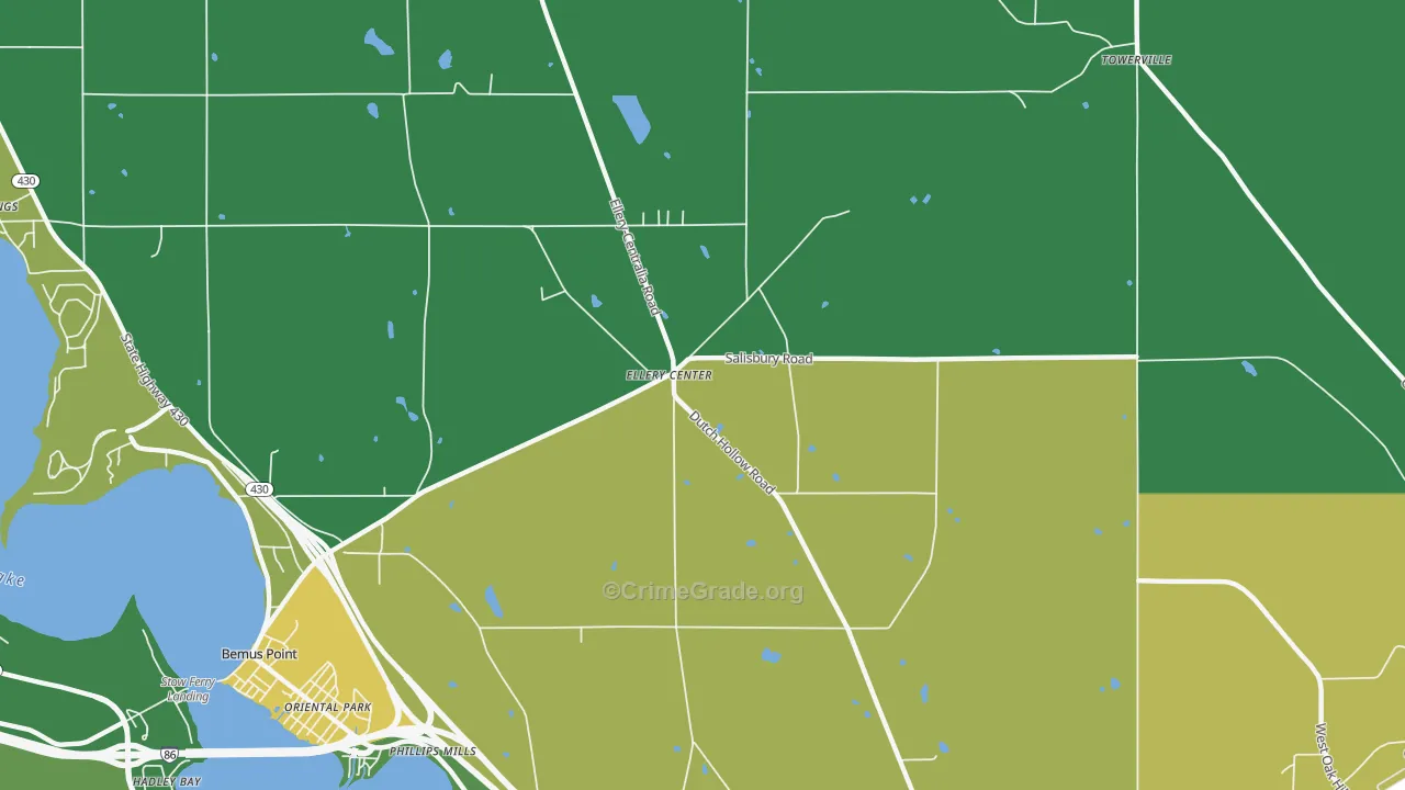 Ellery Center, NY Map of Vandalism Rates