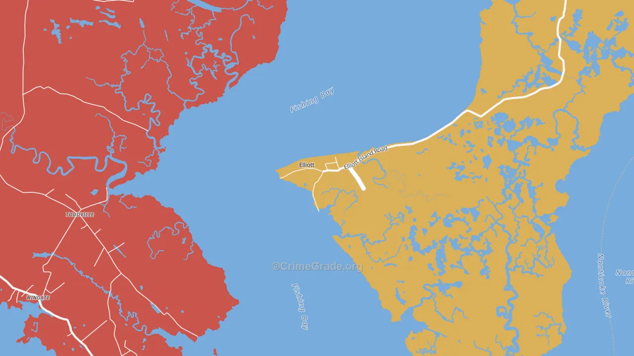 Elliott, MD Map of Vandalism Rates