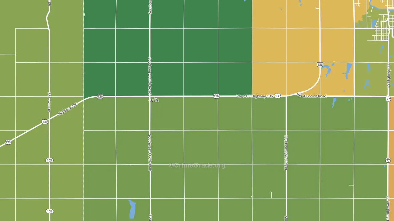 Ellis, NE Map of Vandalism Rates