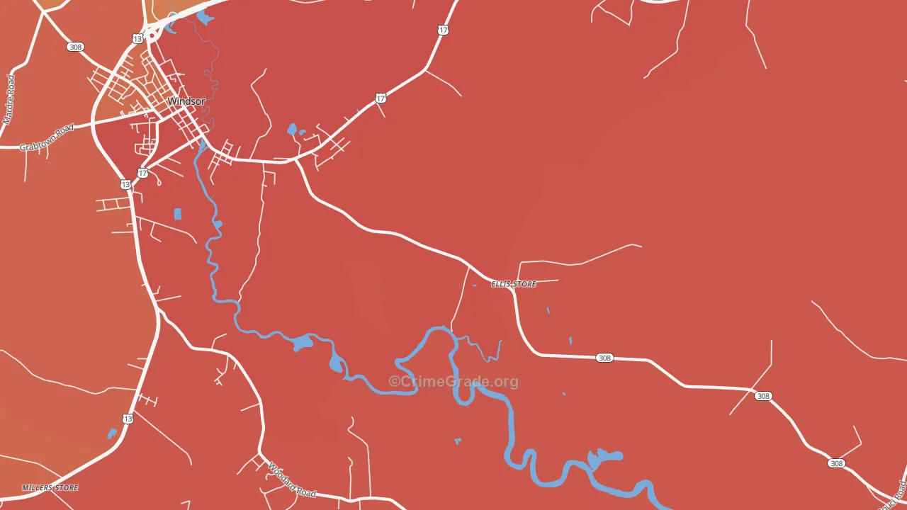 Ellis Store, NC Map of Vandalism Rates