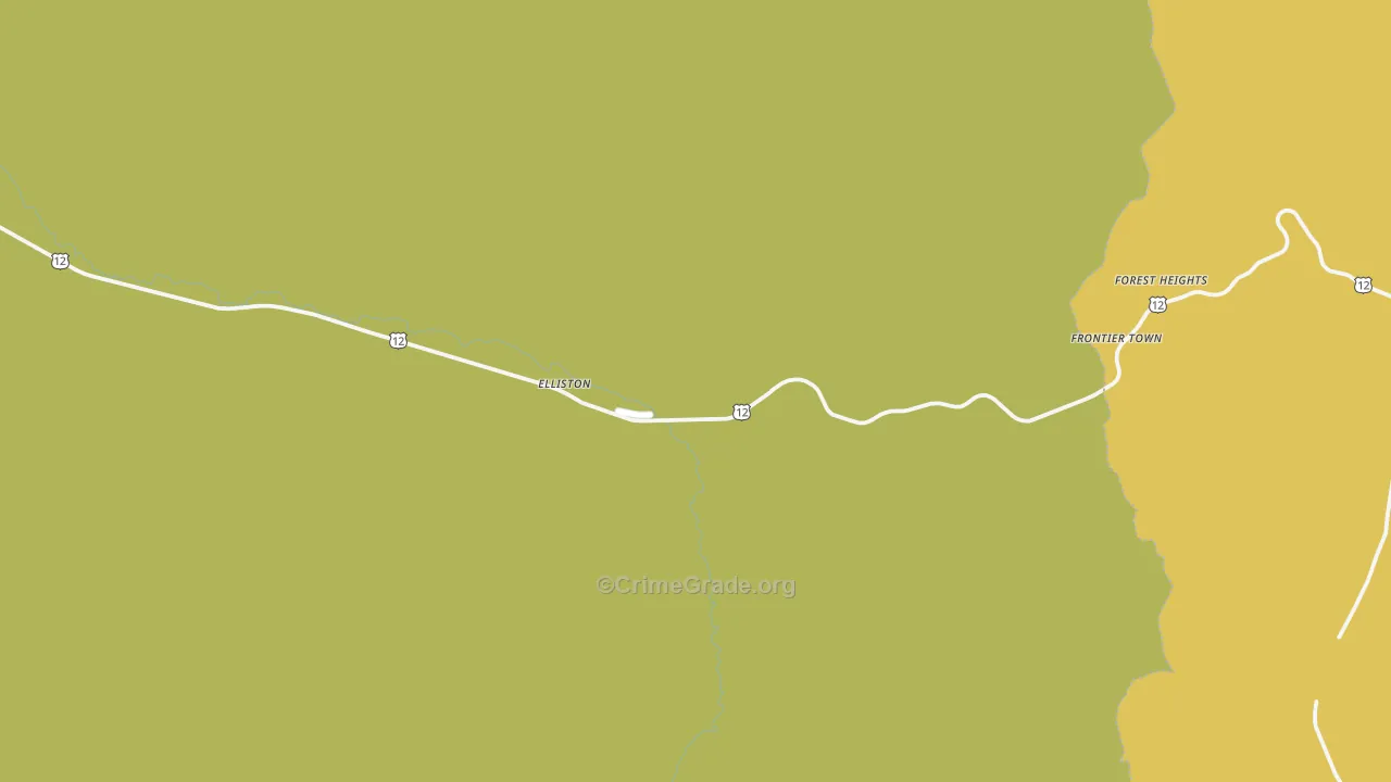 Elliston, MT Map of Vandalism Rates