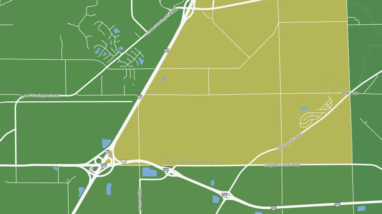 Ellisville, IN Map of Vandalism Rates