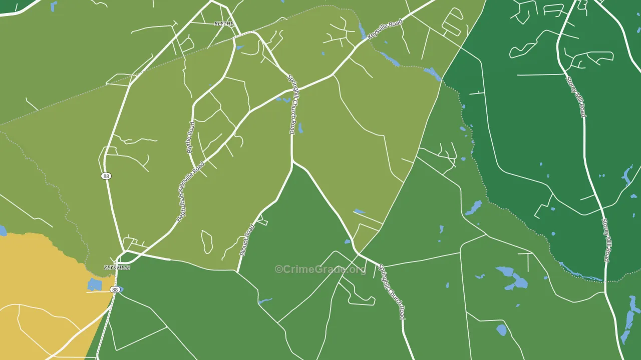 Ellwood, GA Map of Vandalism Rates